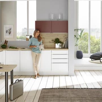 Cuisine moderne Nolte Rouge Henné Blanche