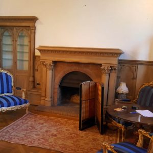 Cheminée et petit salon AVANT TRAVAUX